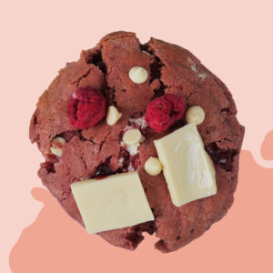 Raspberry Caramel & White Chocolate Cookie